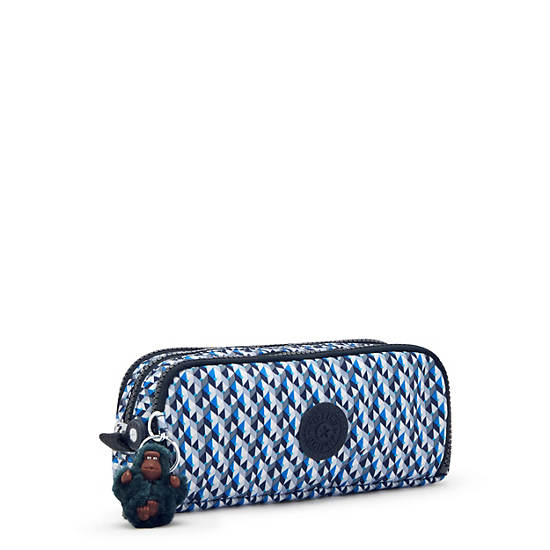 Kipling Gitroy Classic Printed Pencil Case Taske Blå | DK 1899VR